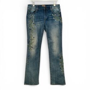 DRIFTWOOD Kelly Blue Jeans with Floral Embroidery